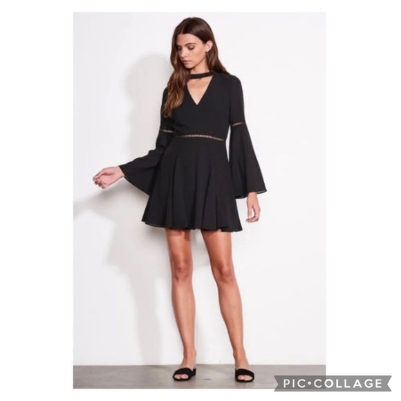 Ali & Jay Bell Sleeve Choker Neck Mini Dress - Picture 2 of 16